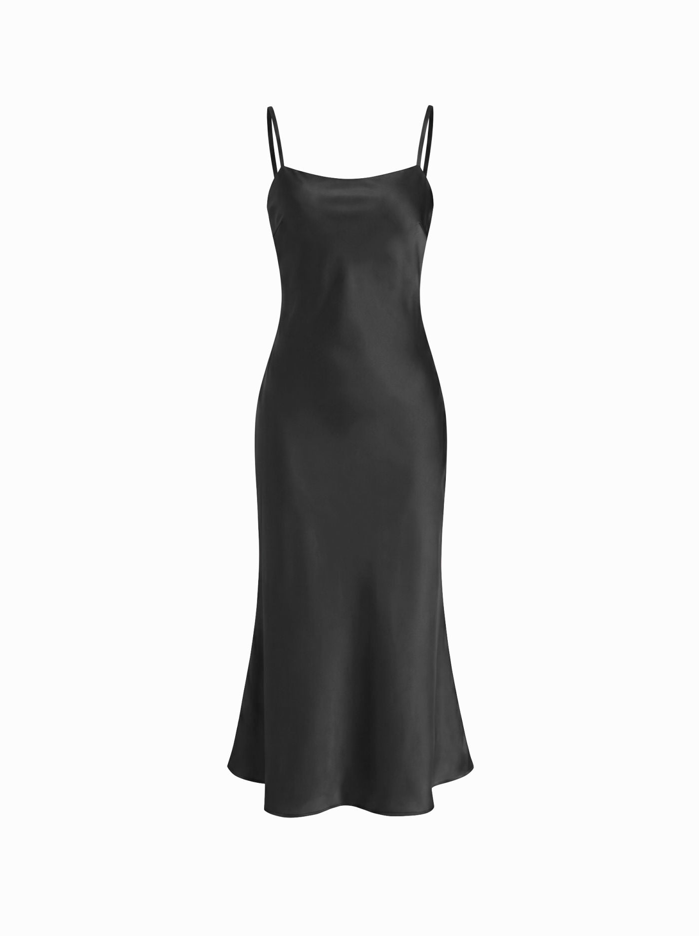 Satin High Neck Cape Sleeve Maxi Dress