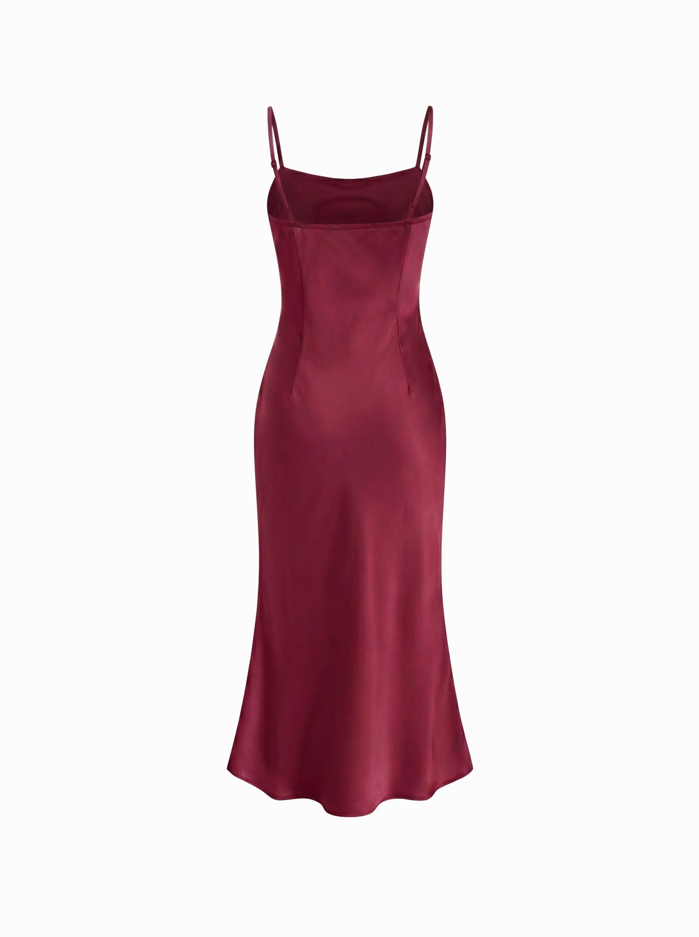 Satin High Neck Cape Sleeve Maxi Dress