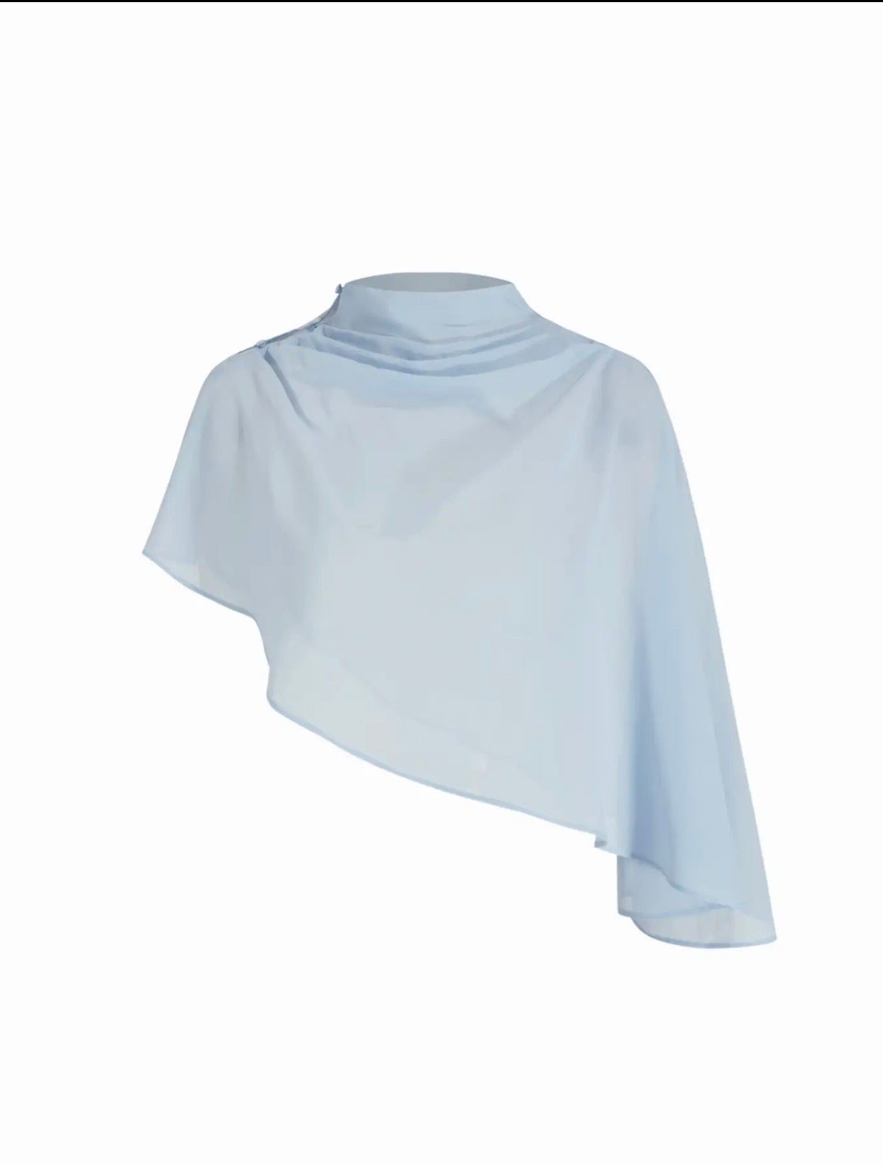 Satin High Neck Cape Sleeve Maxi Dress
