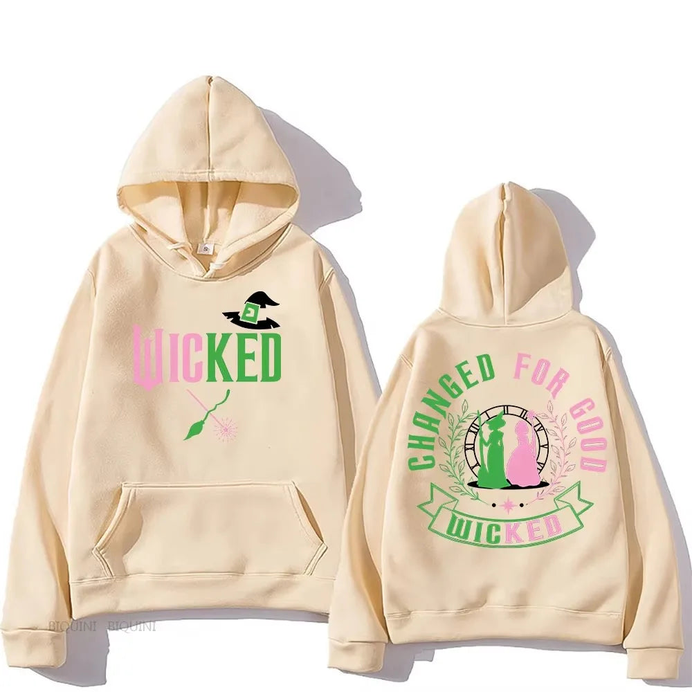 Wicked Hooded for Autumn/Winter Manga Hooded Retro Sweatshirt Funko Pop Comfortable Punk Clothes Sudaderas Casual Pullovers