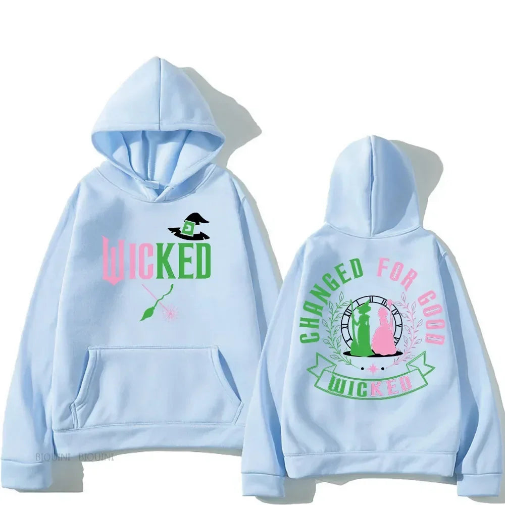 Wicked Hooded for Autumn/Winter Manga Hooded Retro Sweatshirt Funko Pop Comfortable Punk Clothes Sudaderas Casual Pullovers
