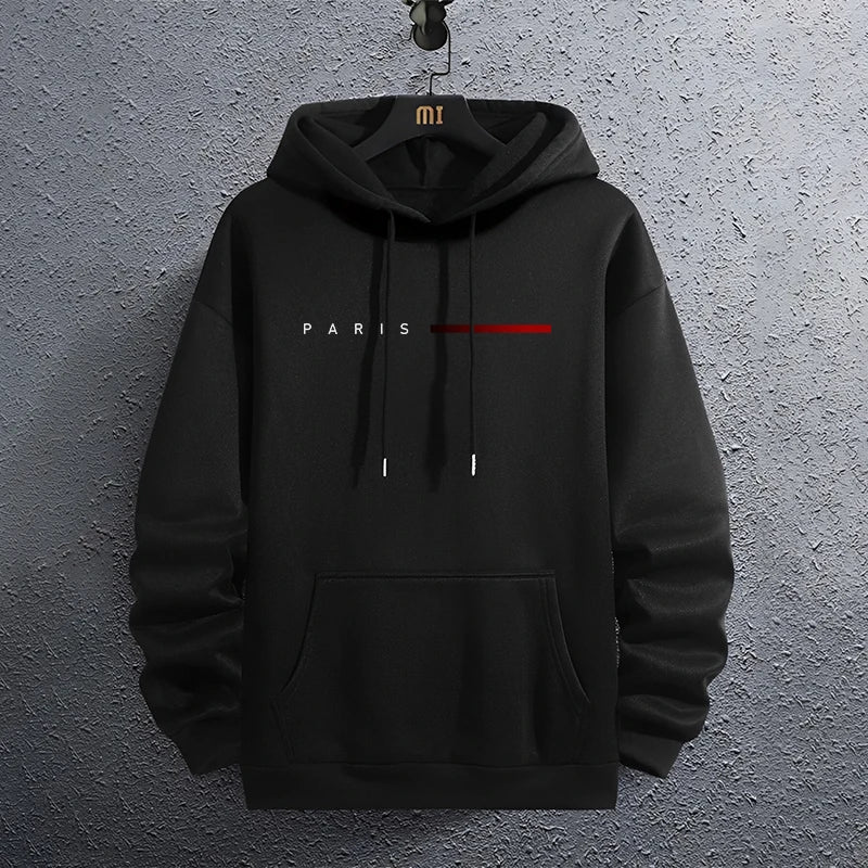 Paris Fashion Hoodies for Men All Season Daily Casual Sports Hooded Sweatshirts 2025 Male Home Outdoor Comfort Fashion Pullover