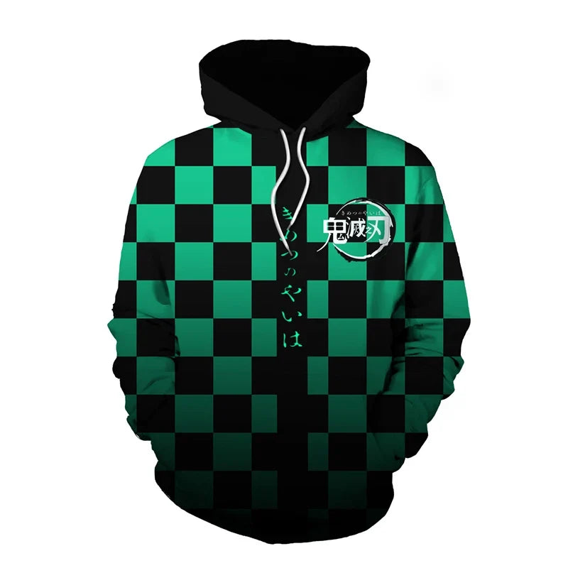 Anime Demon Slayer Kimetsu No Yaiba 3D Hoodie Sweatshirts Demon Slayer Agatsuma Zenitsu Tomioka Giyuu Cosplay Men Coat Outfit