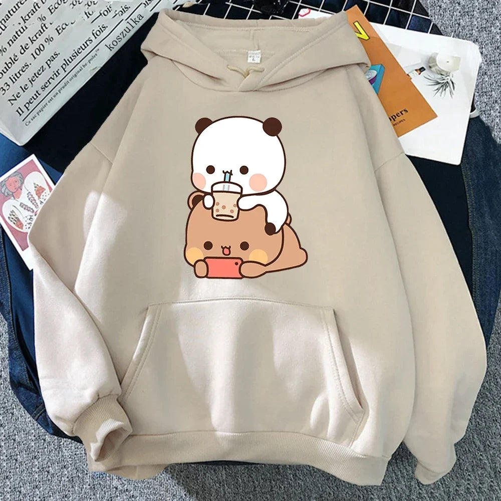 Print Women Hoodie Kawaii Female Sweatshirt Harajuku Loose Long Sleeve Plus Size Clothes Tops