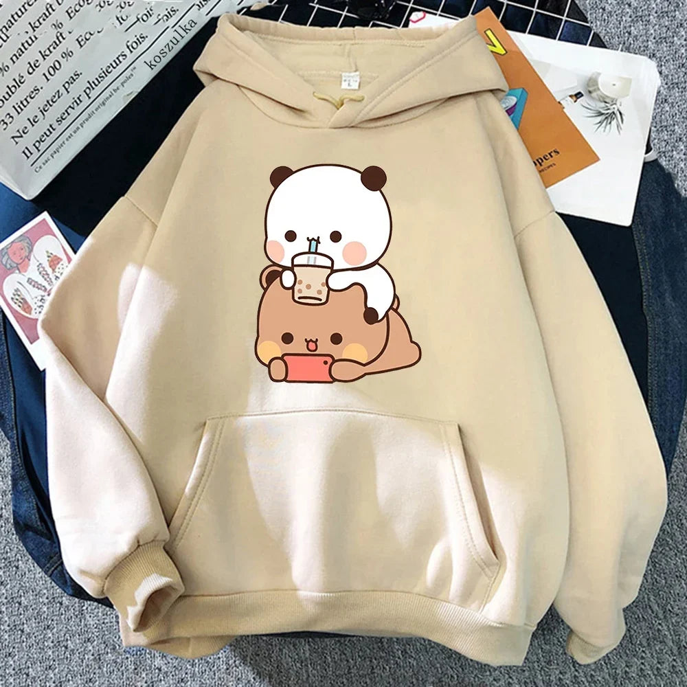 Print Women Hoodie Kawaii Female Sweatshirt Harajuku Loose Long Sleeve Plus Size Clothes Tops