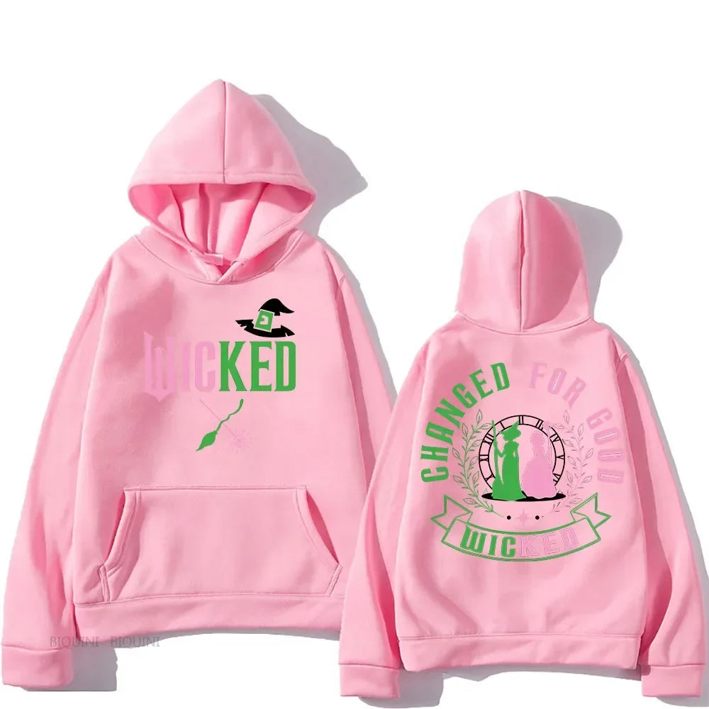Wicked Hooded for Autumn/Winter Manga Hooded Retro Sweatshirt Funko Pop Comfortable Punk Clothes Sudaderas Casual Pullovers