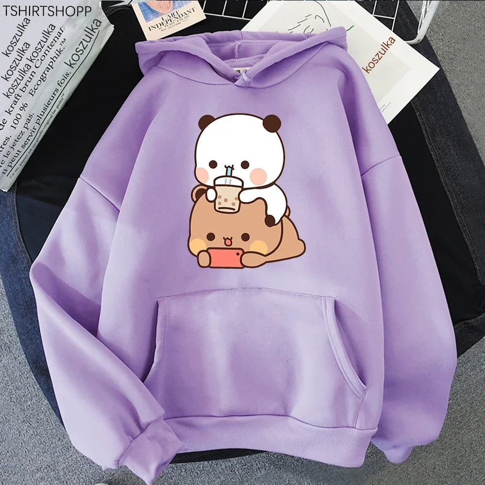 Print Women Hoodie Kawaii Female Sweatshirt Harajuku Loose Long Sleeve Plus Size Clothes Tops