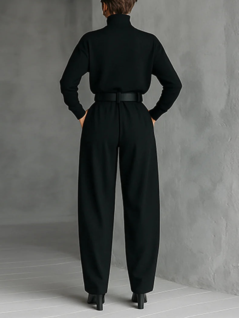 Veloura Slate Luxe Jumpsuit