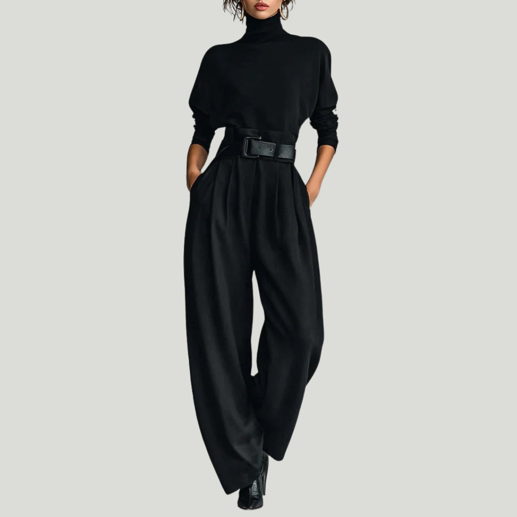 Veloura Slate Luxe Jumpsuit